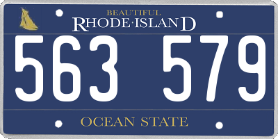 RI license plate 563579