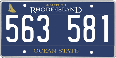 RI license plate 563581