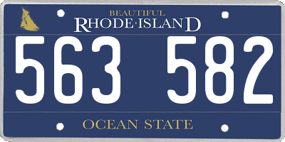 RI license plate 563582