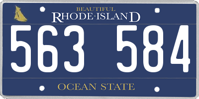 RI license plate 563584