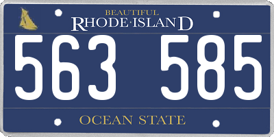 RI license plate 563585