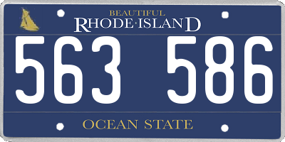 RI license plate 563586