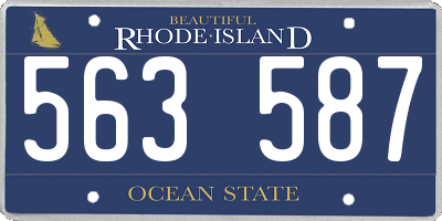 RI license plate 563587