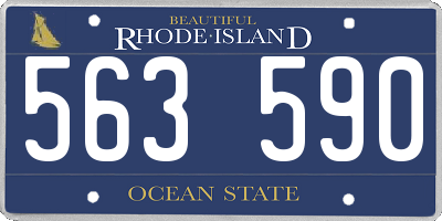 RI license plate 563590
