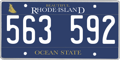 RI license plate 563592