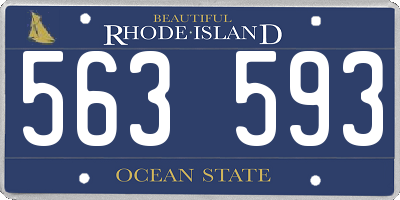 RI license plate 563593