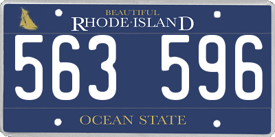 RI license plate 563596