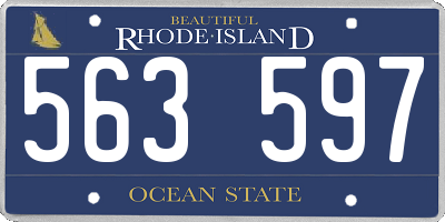 RI license plate 563597