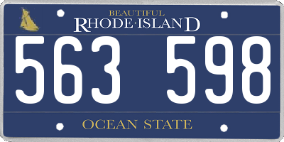 RI license plate 563598