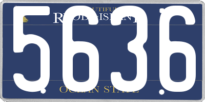 RI license plate 5636