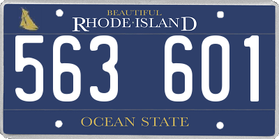 RI license plate 563601