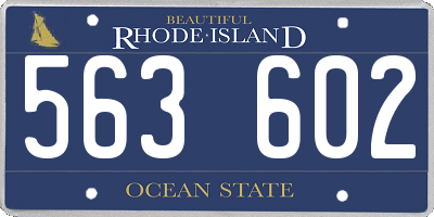 RI license plate 563602