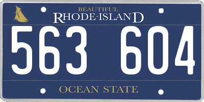 RI license plate 563604