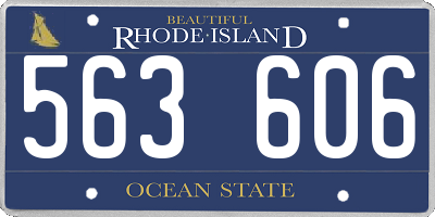 RI license plate 563606