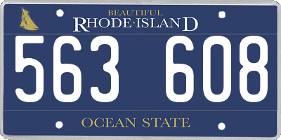 RI license plate 563608