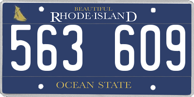 RI license plate 563609