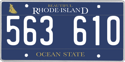 RI license plate 563610