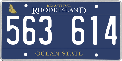 RI license plate 563614