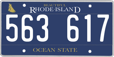 RI license plate 563617