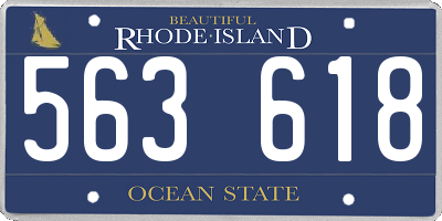 RI license plate 563618