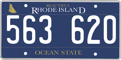 RI license plate 563620