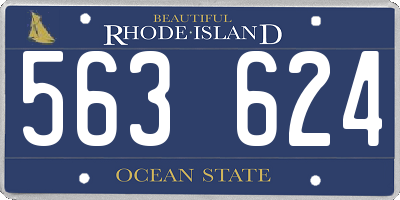RI license plate 563624