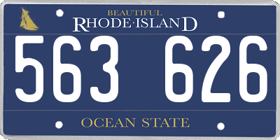 RI license plate 563626