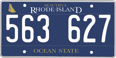 RI license plate 563627