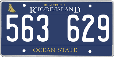 RI license plate 563629