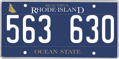 RI license plate 563630