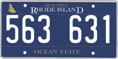 RI license plate 563631