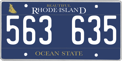 RI license plate 563635