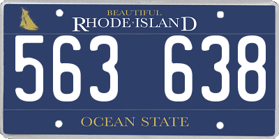 RI license plate 563638