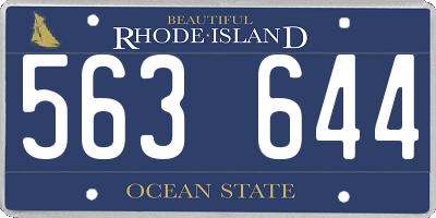 RI license plate 563644