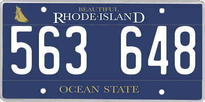 RI license plate 563648