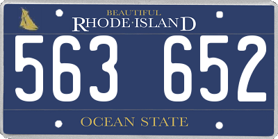 RI license plate 563652