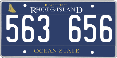 RI license plate 563656