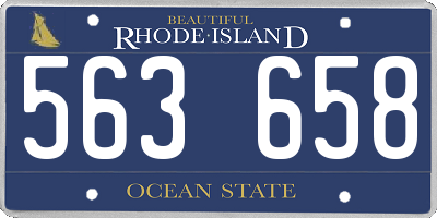 RI license plate 563658