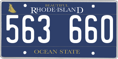 RI license plate 563660