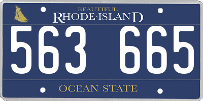 RI license plate 563665