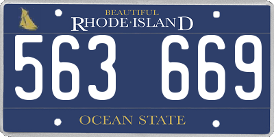 RI license plate 563669