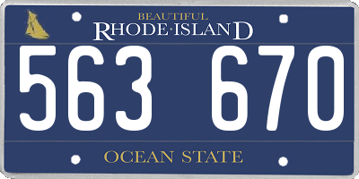 RI license plate 563670