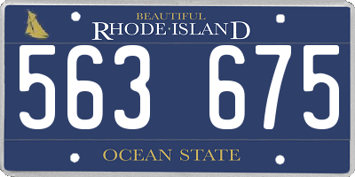 RI license plate 563675