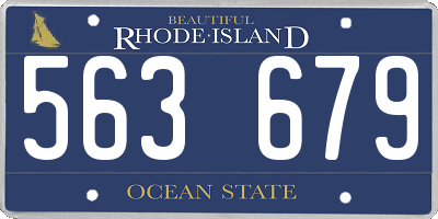 RI license plate 563679