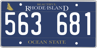 RI license plate 563681