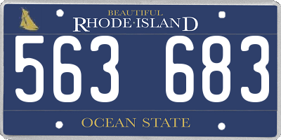 RI license plate 563683
