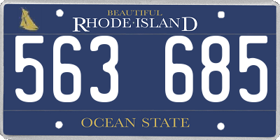 RI license plate 563685