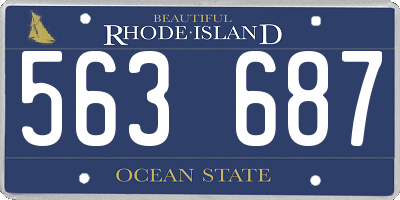 RI license plate 563687