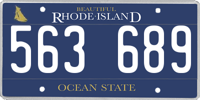 RI license plate 563689