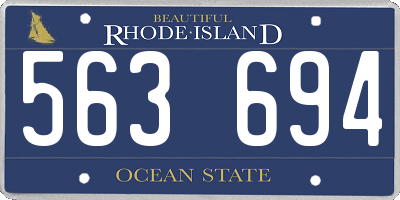 RI license plate 563694